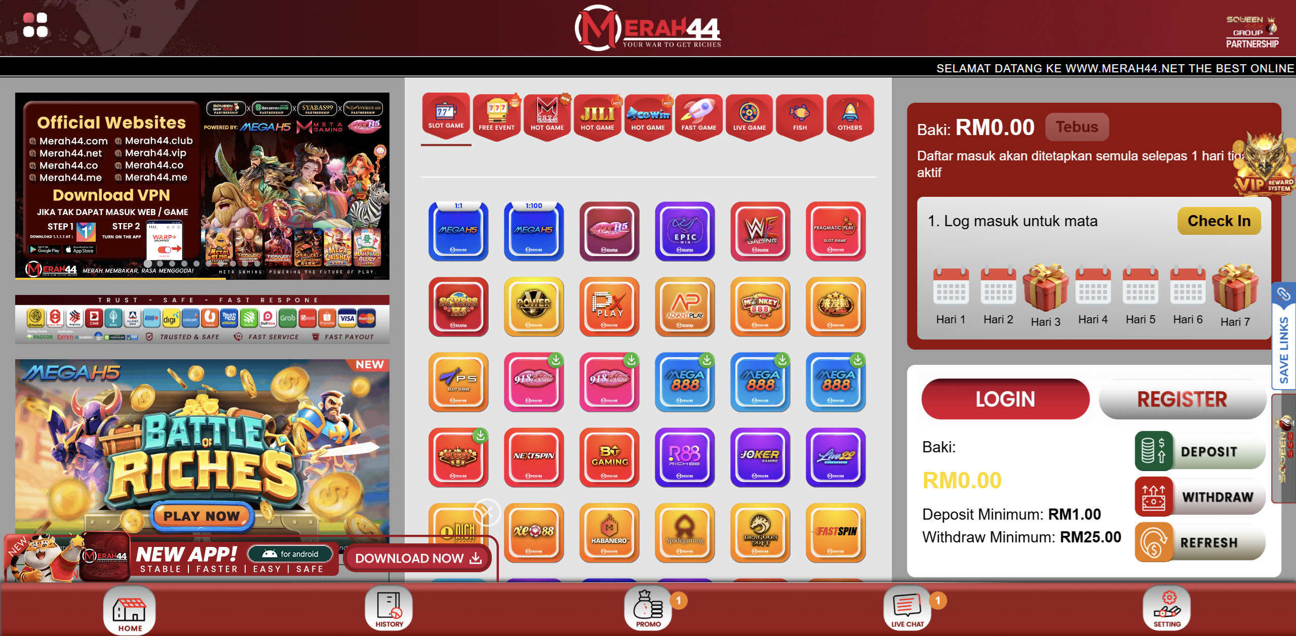 merah44 casino homepage