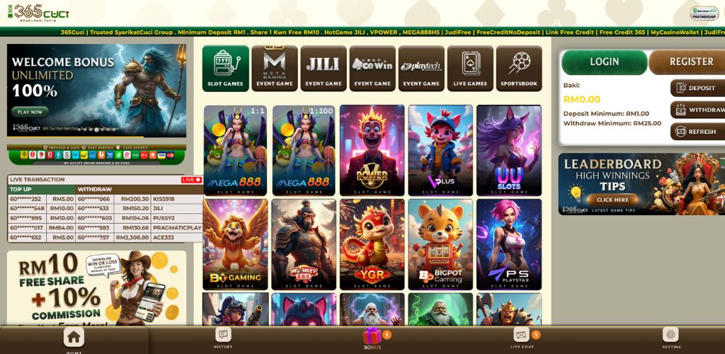 365CUCI Official Casino Website