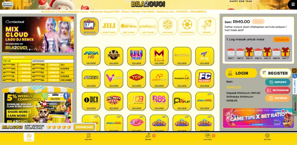 Bila2Cuci Official Casino Website